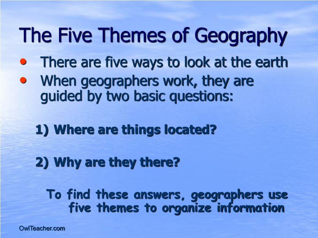 how many themes of geography are there