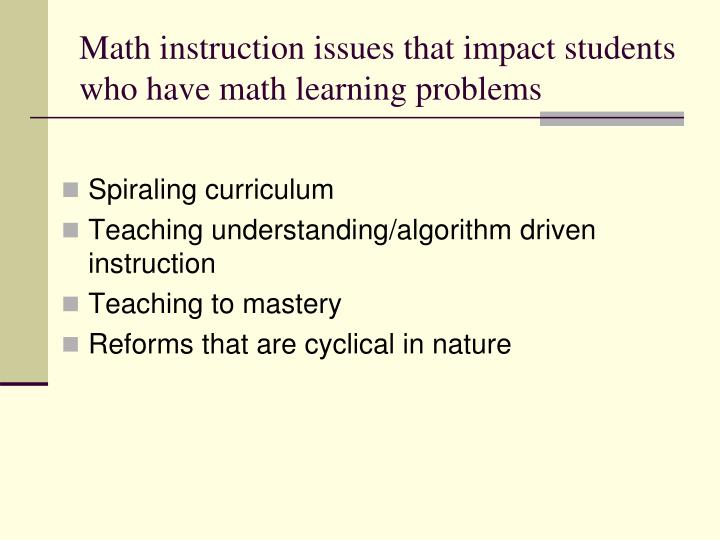 Ppt Teaching Math To Students With Disabilities