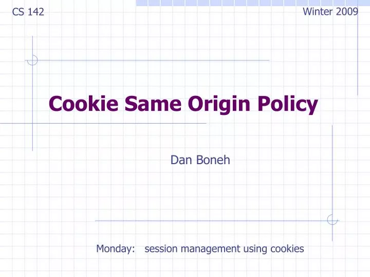 cookie same origin policy n.