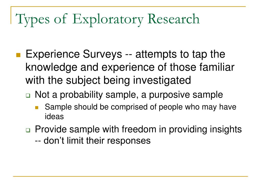 conclusion of exploratory research