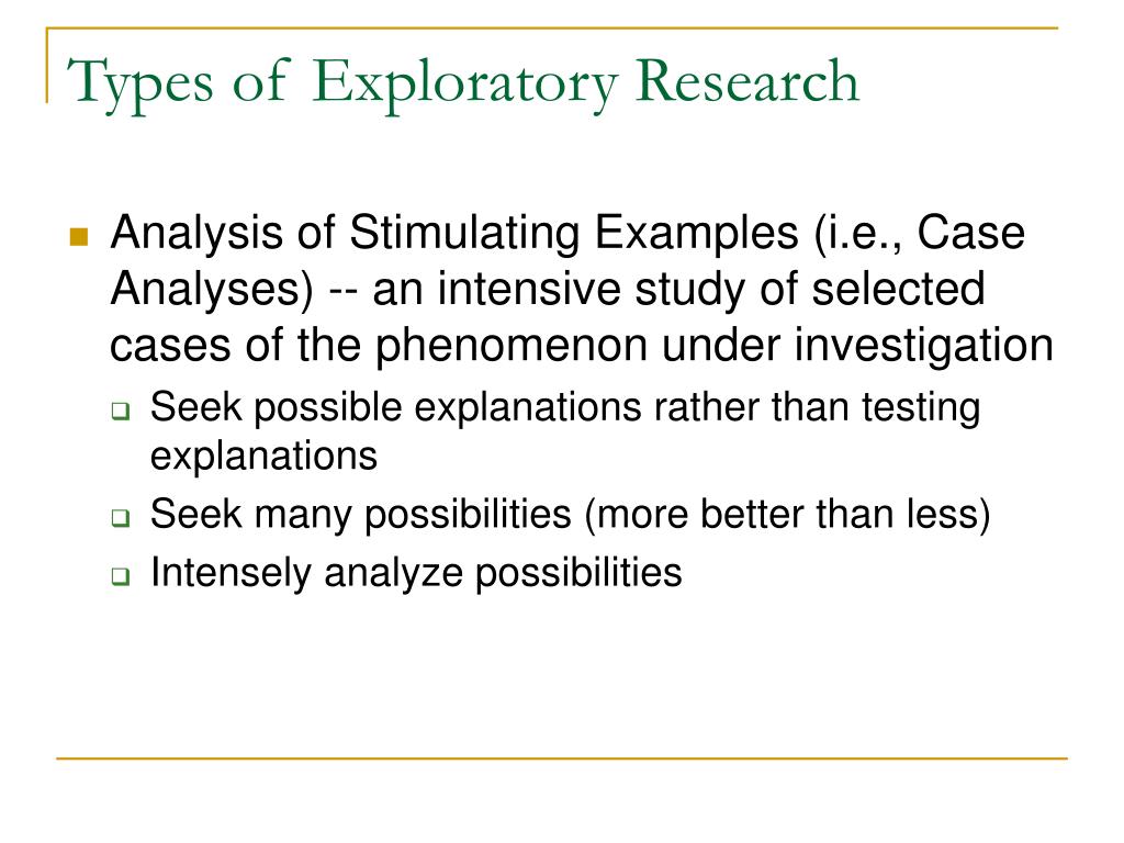 exploratory research analysis meaning