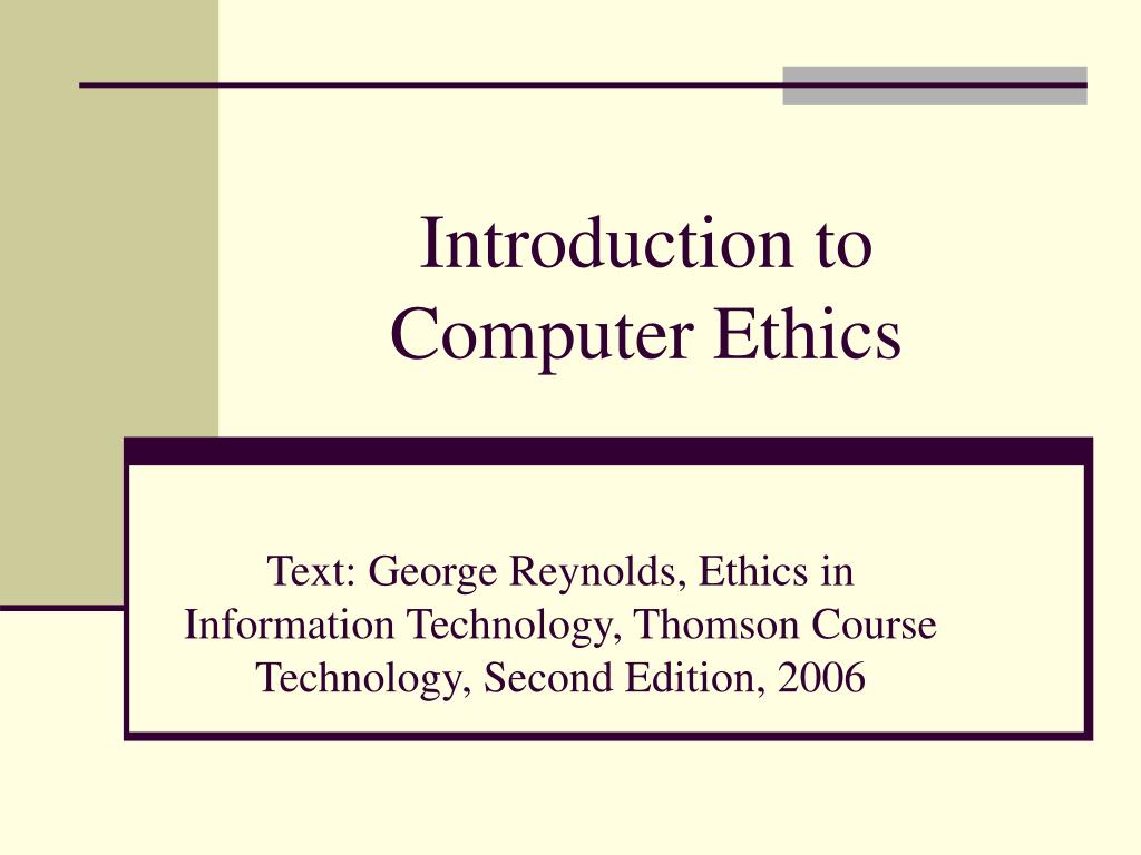 presentation on computer ethics