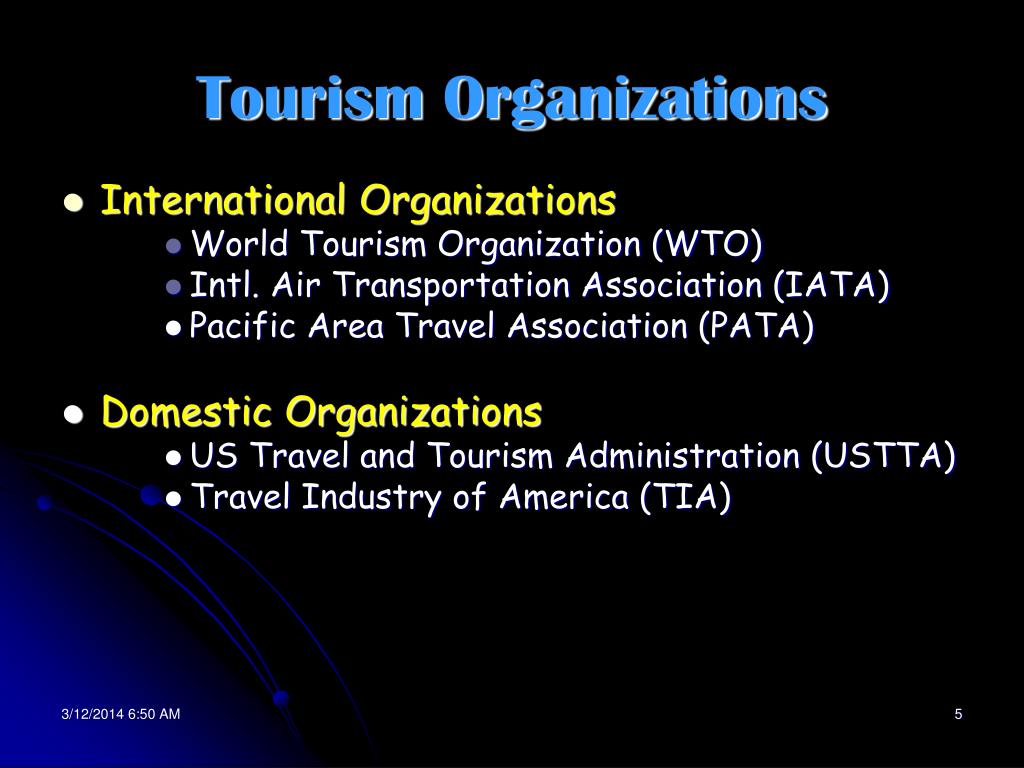 international organizations in tourism and hospitality industry