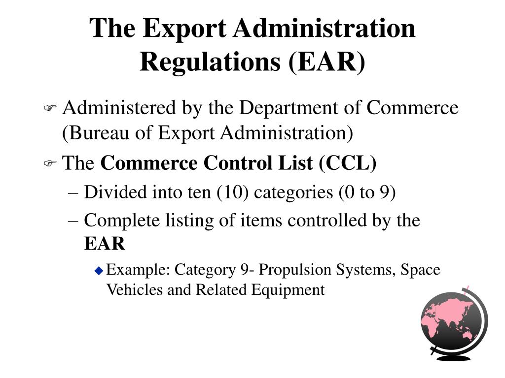Ppt u s export control laws and regulations powerpoint presentation