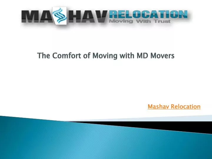 the comfort of moving with md movers n.