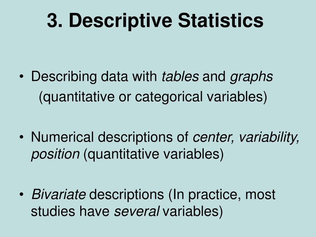 descriptive statistics in research definition