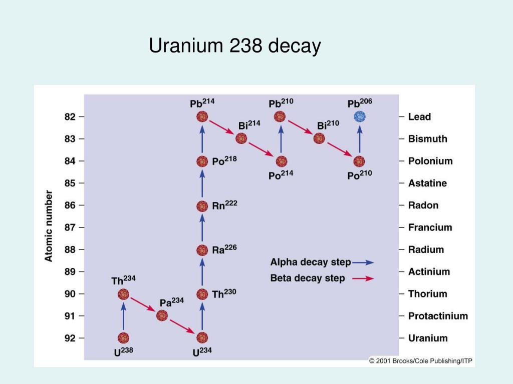 Во что превращается уран после распада