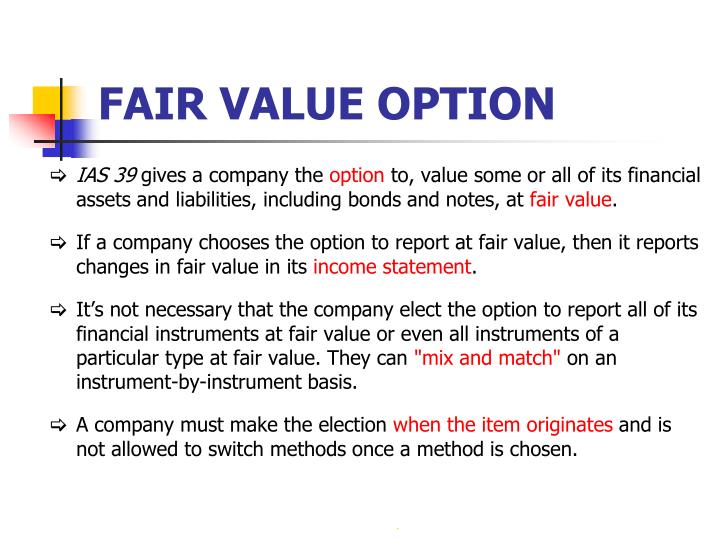Fair value stock options accounting