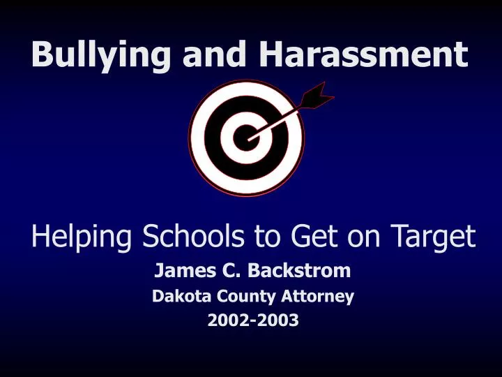 helping schools to get on target james c backstrom dakota county attorney 2002 2003 n.