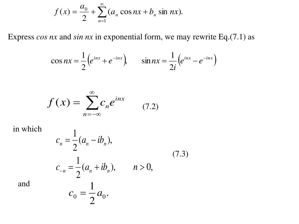 fourier series formula