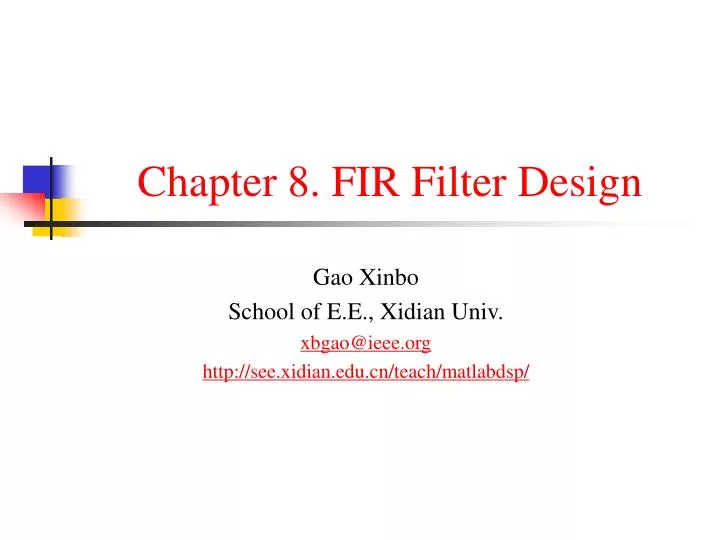 chapter 8 fir filter design n.