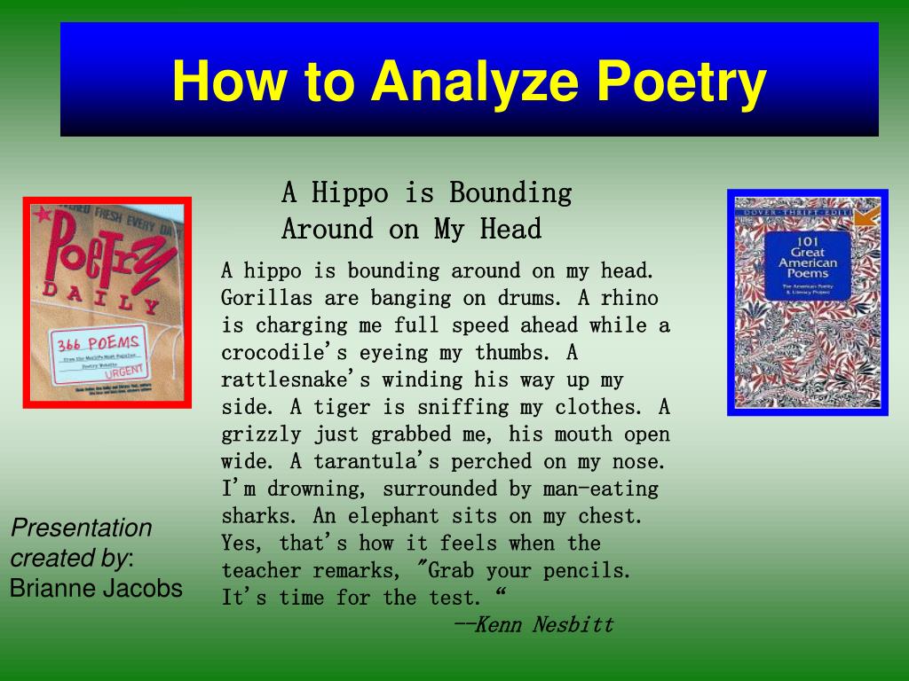 Analysing Poetry PowerPoint