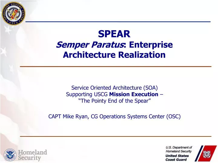 spear semper paratus enterprise architecture realization n.