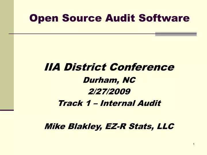 open source audit software n.