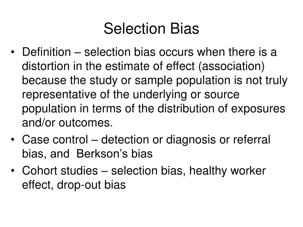 selection bias in critical thinking