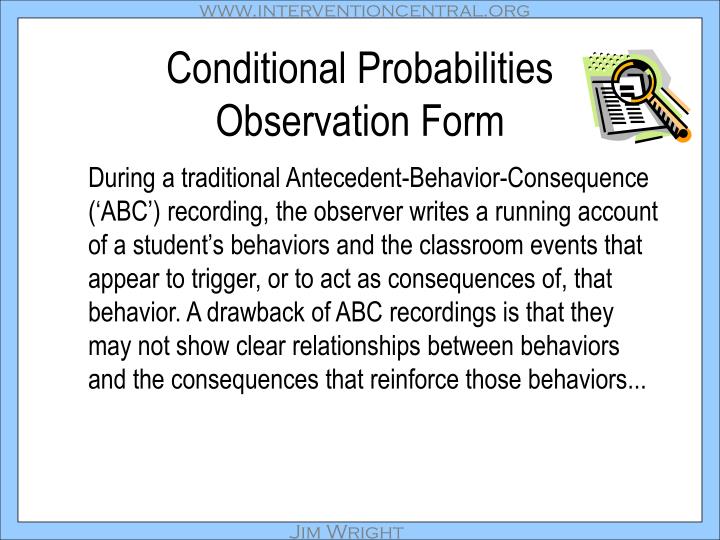 ppt conditional probabilities observation