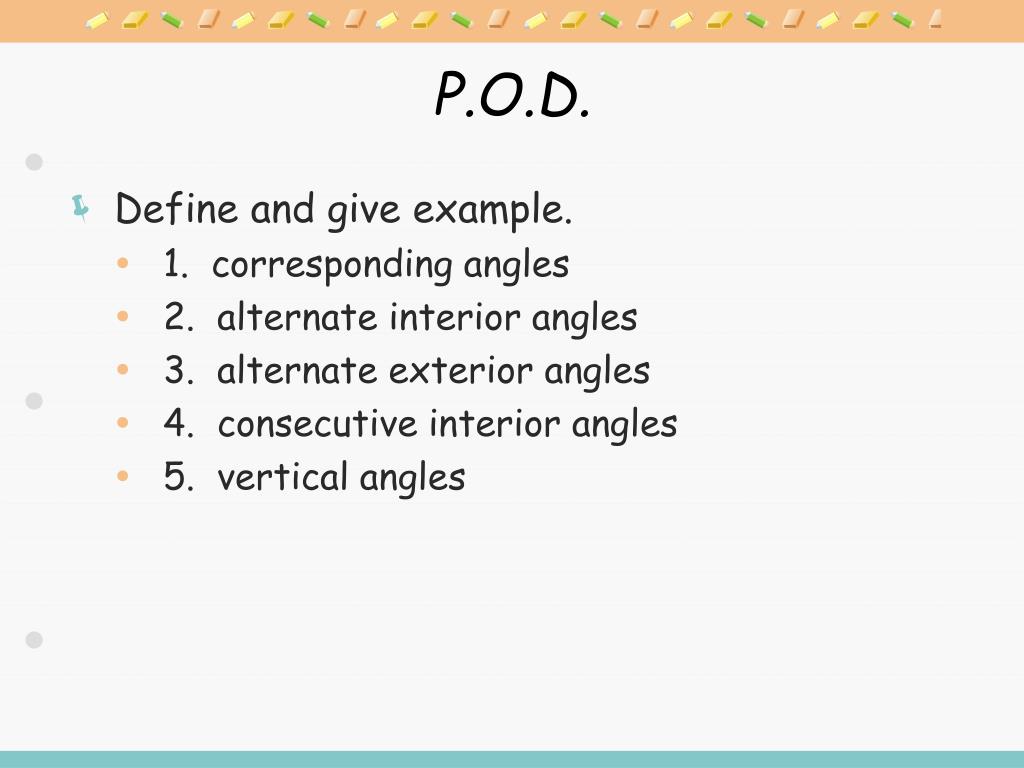 Ppt 3 1 Lines And Angles Powerpoint Presentation Free