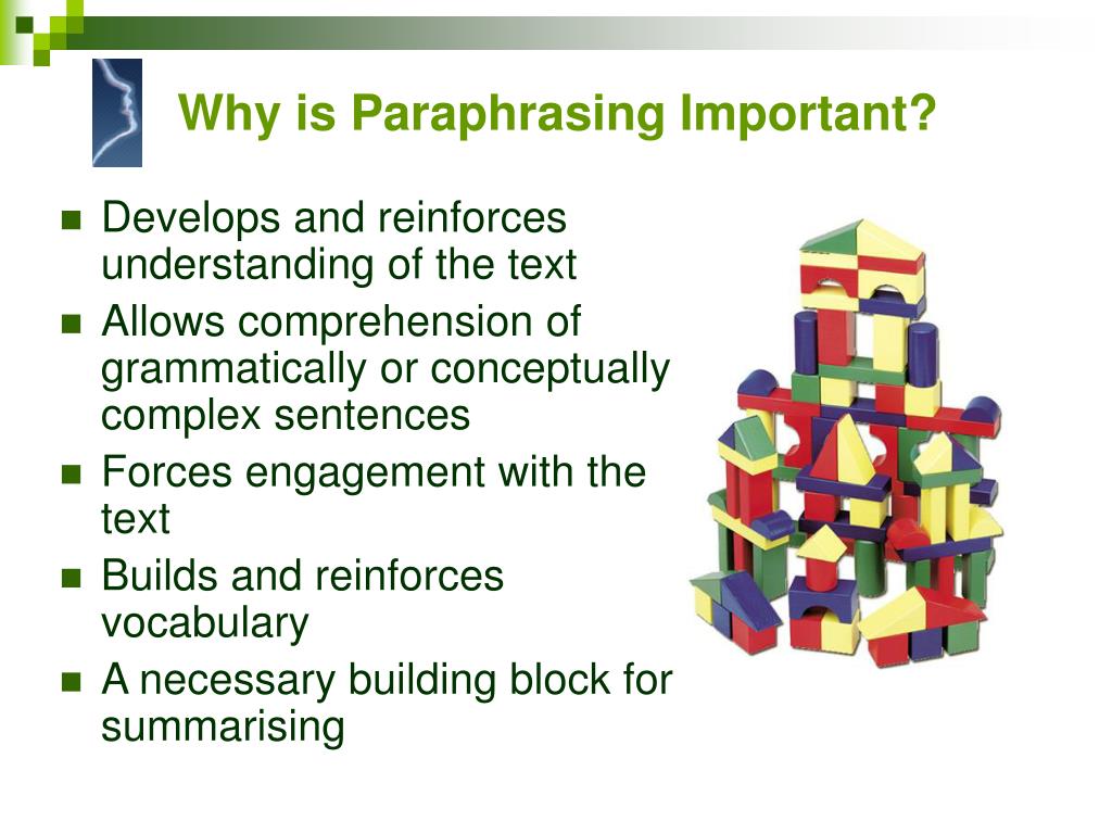 what is importance of paraphrasing