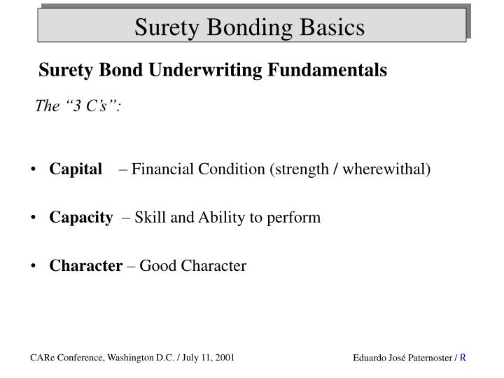PPT Surety Bonding Basics PowerPoint Presentation ID320313