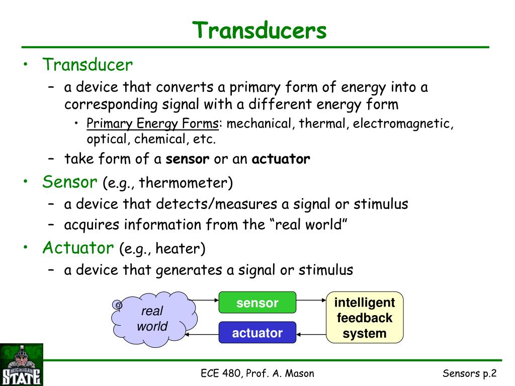 PPT - SENSORS a.k.a. Interfacing to the Real World: Review of ...