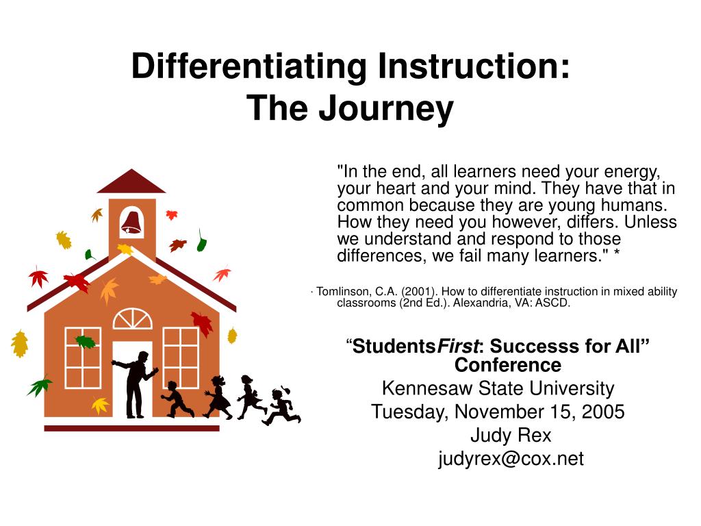 Tomlinson Differentiated Instruction Flow Chart