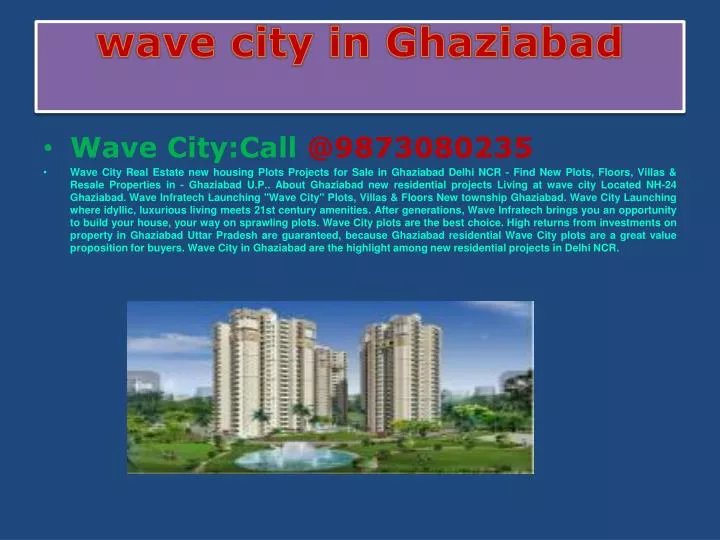 PPT wave city [135(Sq.yd)] Plot 9873080235wave city ghaziabad