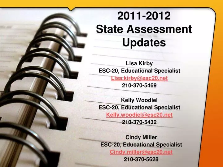 PPT 20112012 State Assessment Updates PowerPoint