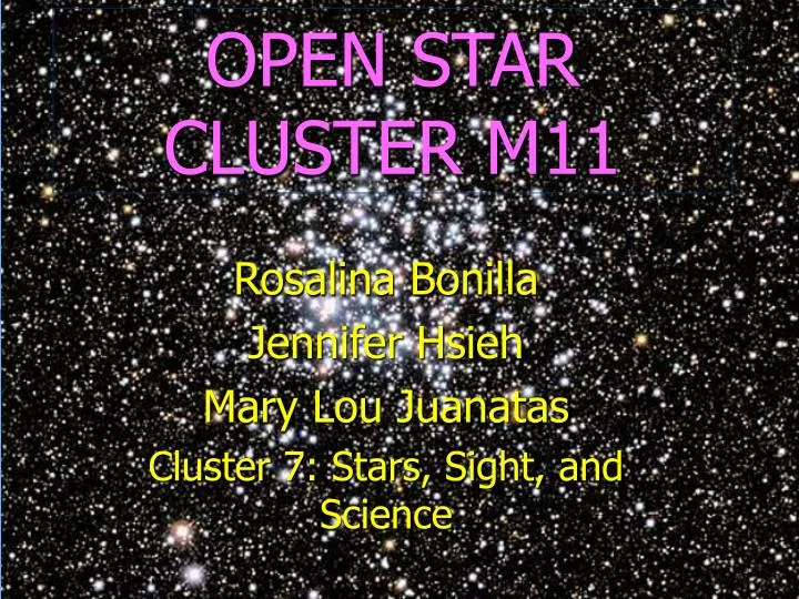 open star cluster m11 n.