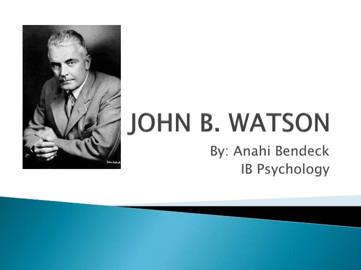 john b watson biography