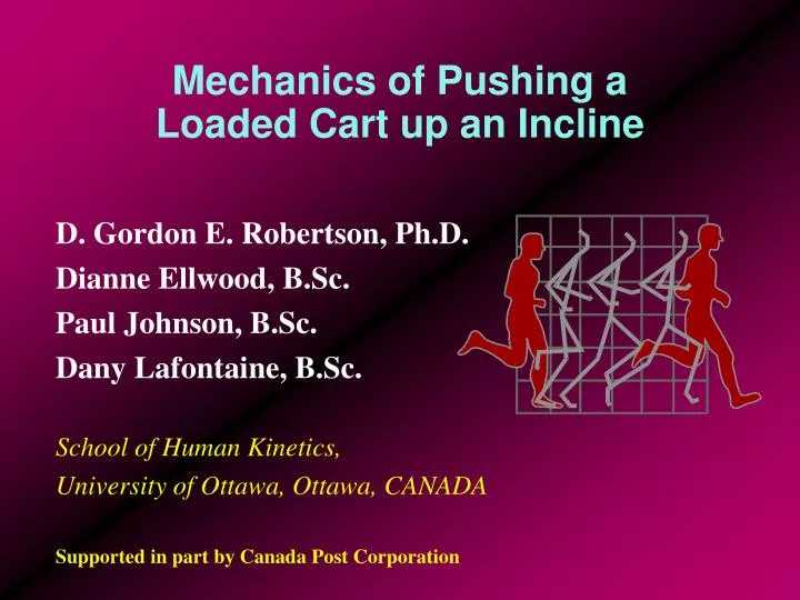 mechanics of pushing a loaded cart up an incline n.