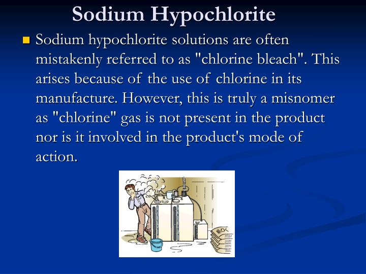 PPT Sodium Hypochlorite PowerPoint Presentation ID322511