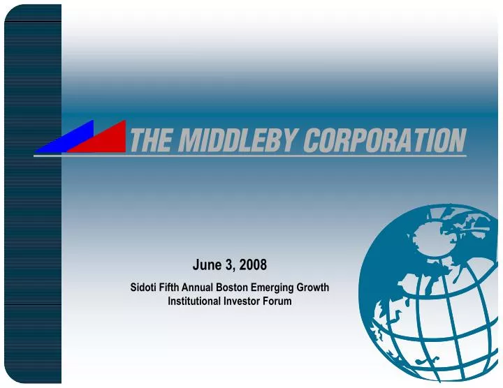 the middleby corporation n.