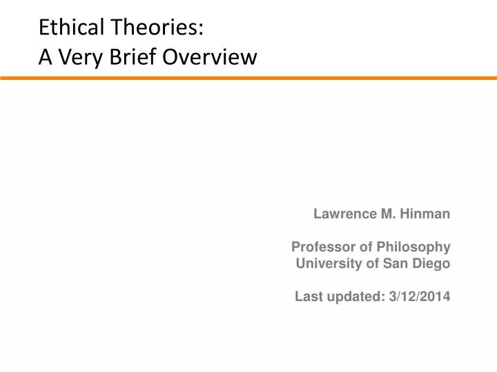 ethical theories a very brief overview n.