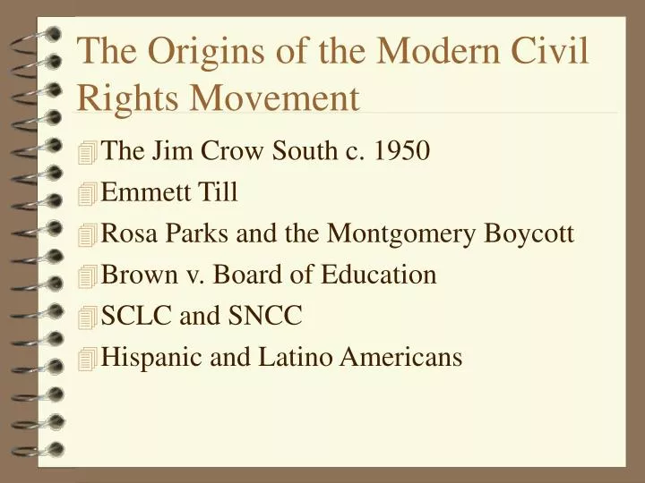 the origins of the modern civil rights movement n.