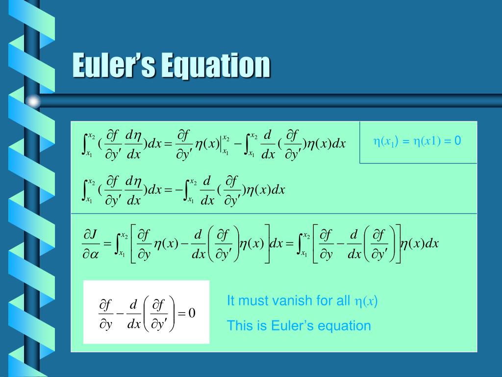 Ppt Eulers Equation Powerpoint Presentation Free Download Id324004