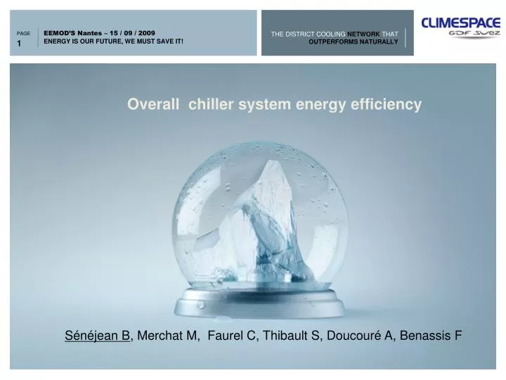 overall chiller system energy efficiency n.