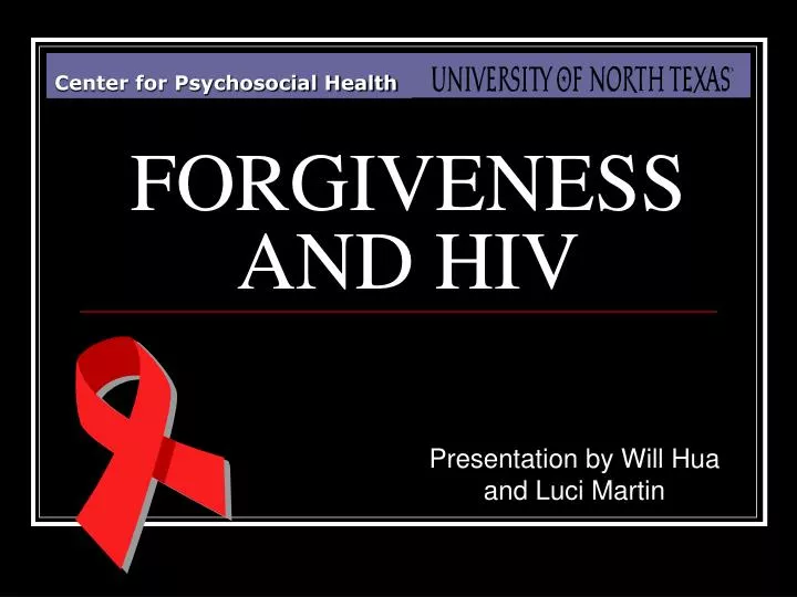 forgiveness and hiv n.