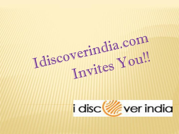 idiscoverindia com invites you n.