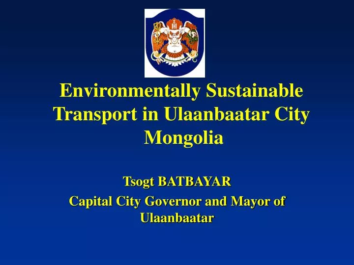 environmentally sustainable transport in ulaanbaatar city mongolia n.