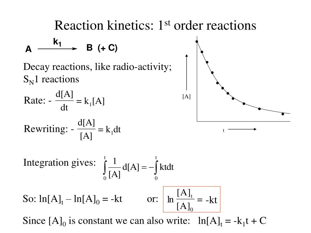 PPT Reaction 1 st order reactions PowerPoint Presentation