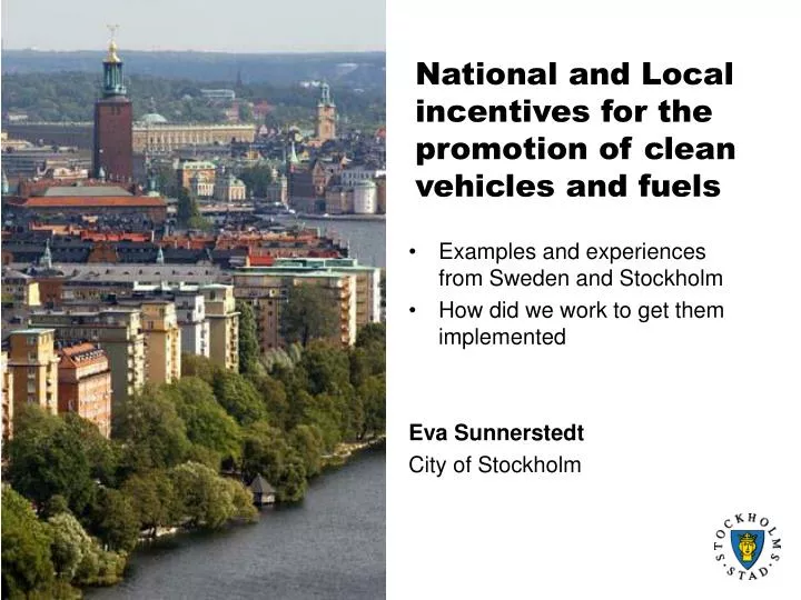 national and local incentives for the promotion of clean vehicles and fuels n.