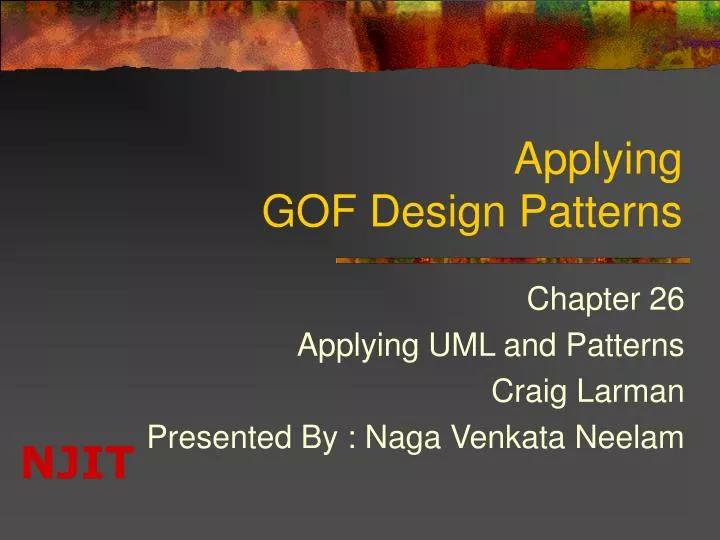 applying gof design patterns n.