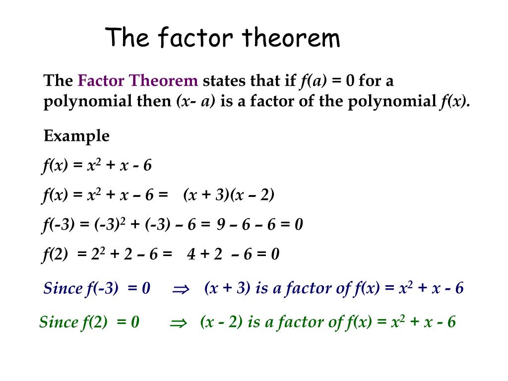 Solving Cubic Equations Factor Theorem Examples Tessshebaylo