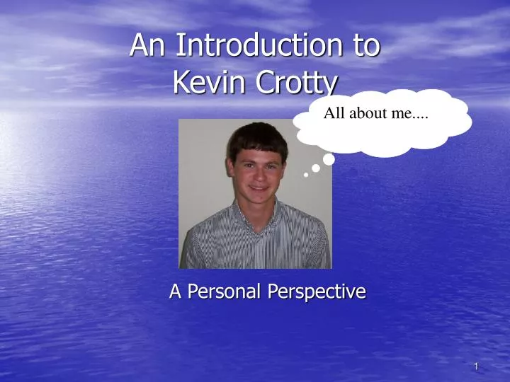 an introduction to kevin crotty n.