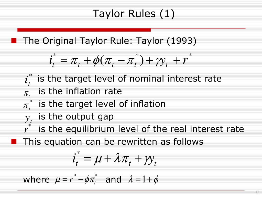 PPT Taylor Rules And The Euro PowerPoint Presentation Free Download PPT Taylor Rules And The Euro PowerPoint Presentation Free Download