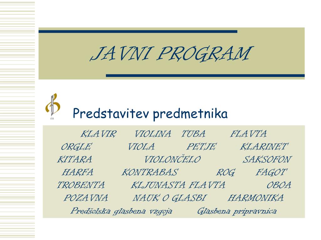 PPT - JAVNI PROGRAM PowerPoint Presentation, free download - ID:326510