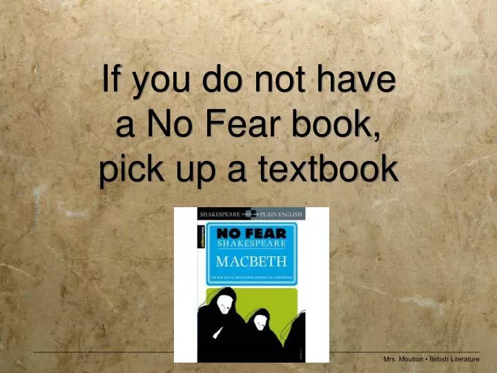 if you do not have a no fear book pick up a textbook n.