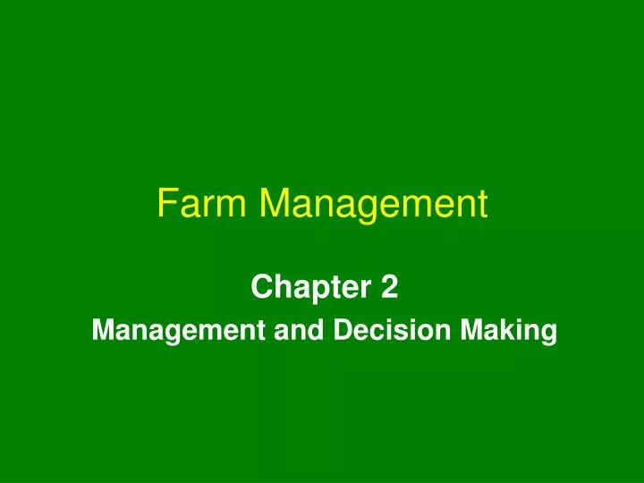 farm management n.