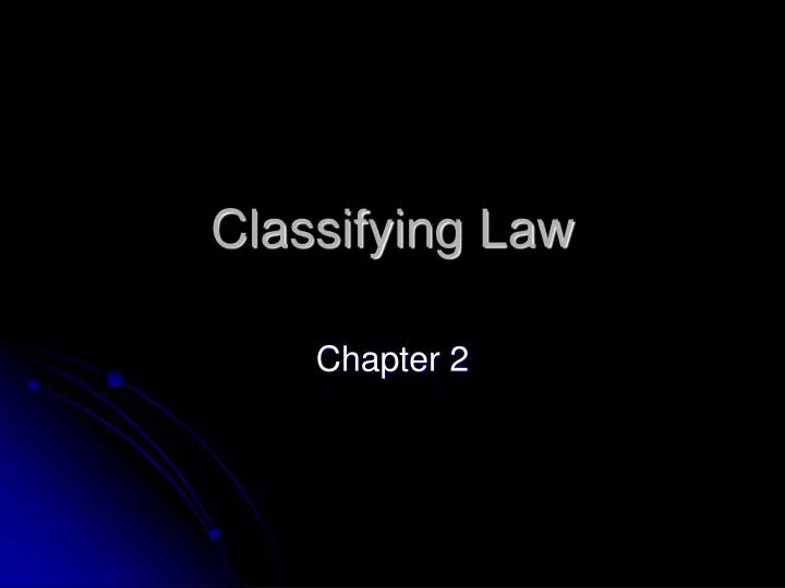 classifying law n.