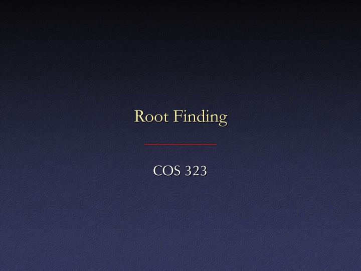 root finding n.